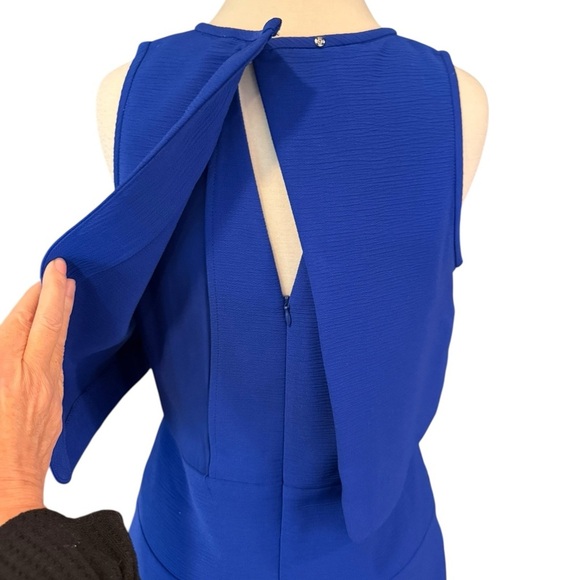 SUNCOO Paris Cyrus Electric Blue Mini Dress Open Back Sleeveless Pockets Size 12 - Picture 8 of 16